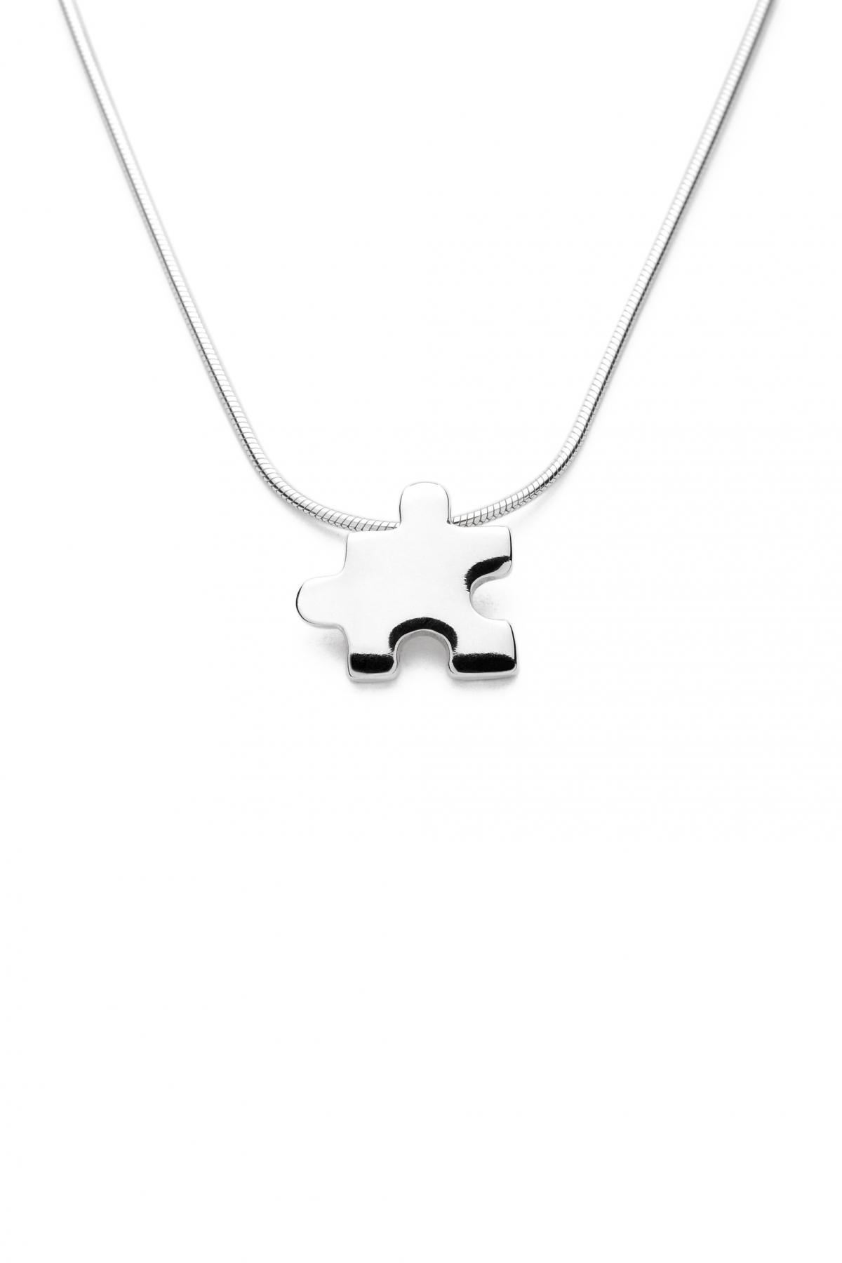 Jigsaw Handmade Sterling Silver Pendant By Purplefish Designs on Luulla