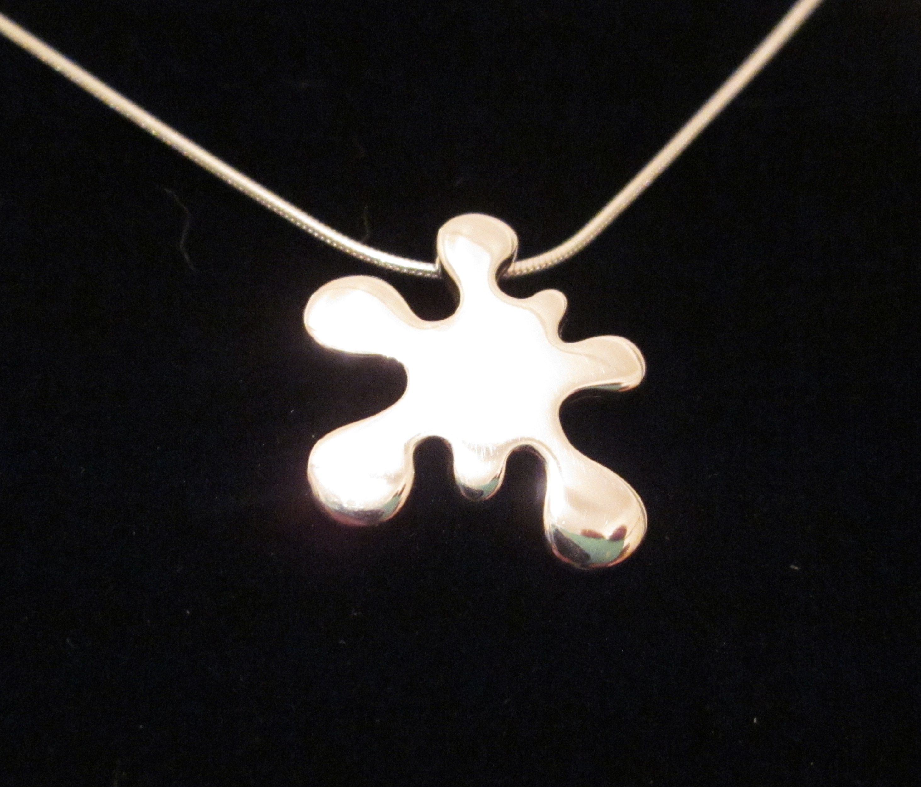 Ink Splat - Handmade Sterling Silver Pendant By Purplefish Designs on ...